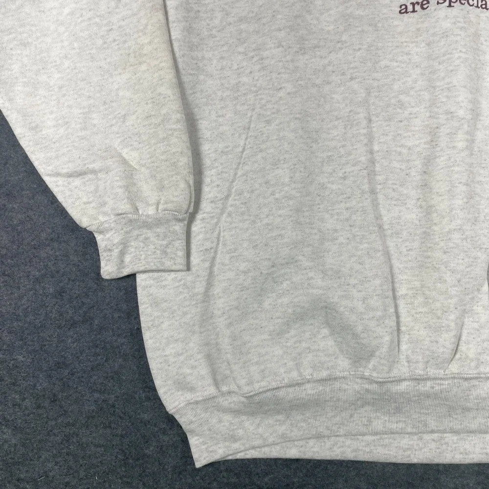 VTG Wons Wear Sweatshirt Womens Extra‎ Large Gray Collared Sisters Embroidered
